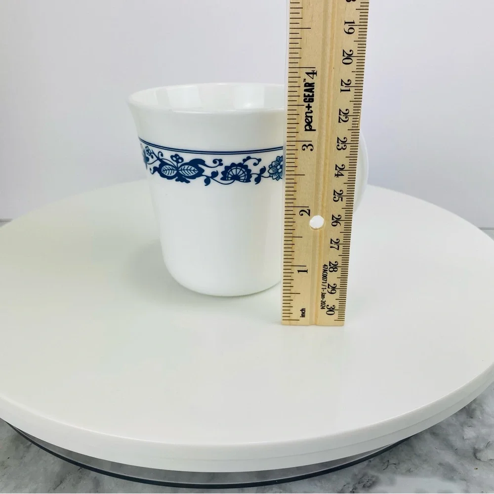 Vintage Corelle Corning Old Town Blue Onion 12oz White Coffee‎ Mug Cups Lot Of 4